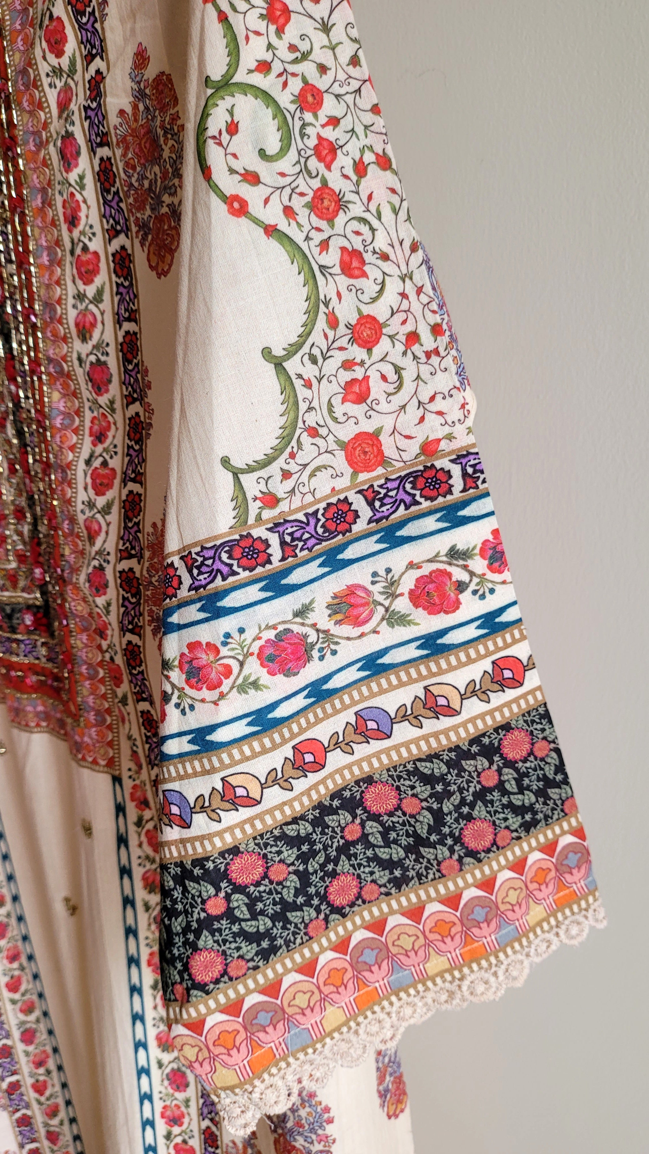 3 piece designer print suit