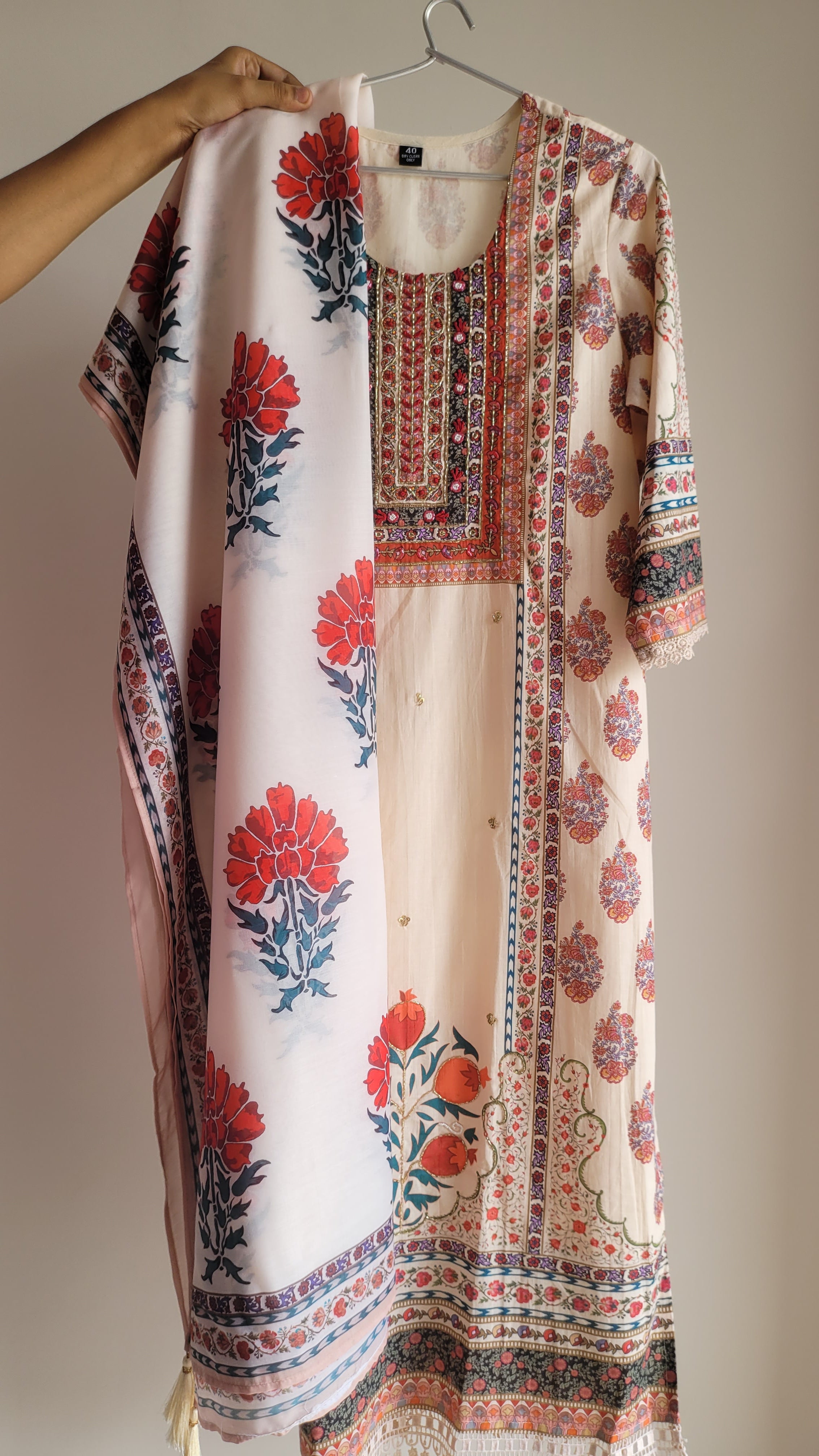 3 piece designer print suit