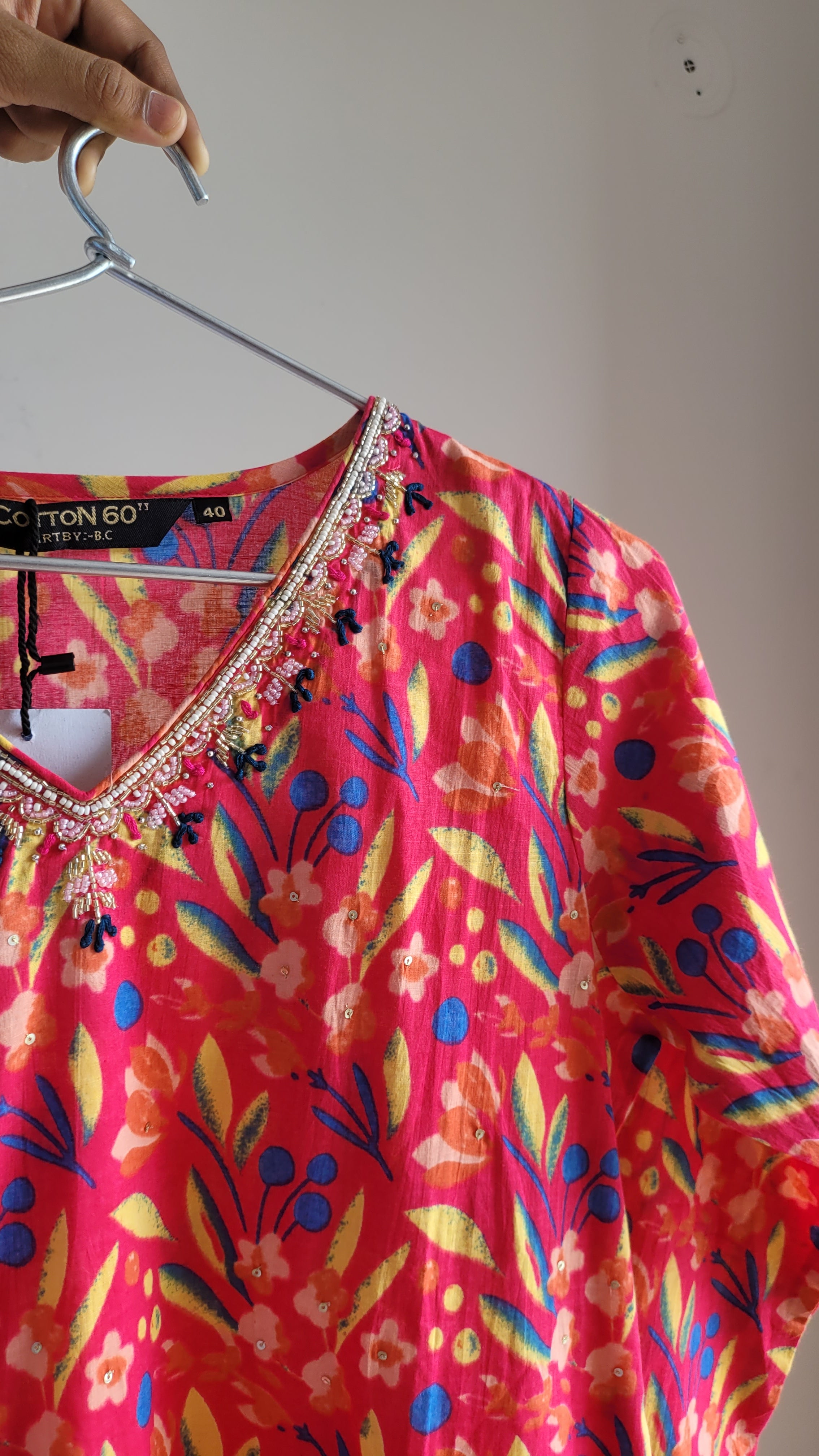 3 piece floral cotton suit