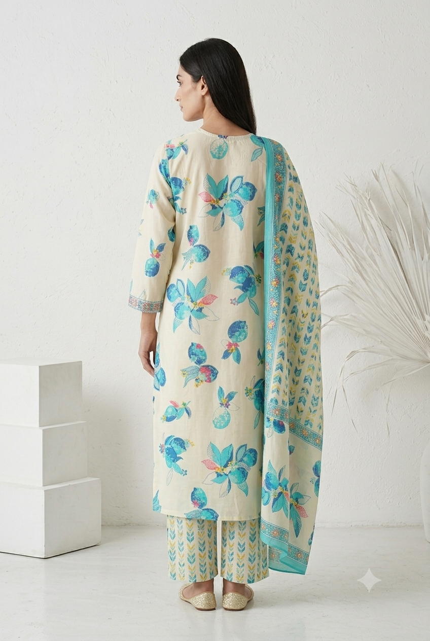3 Piece Cotton Suit