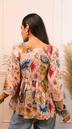 Cotton Peplum Top