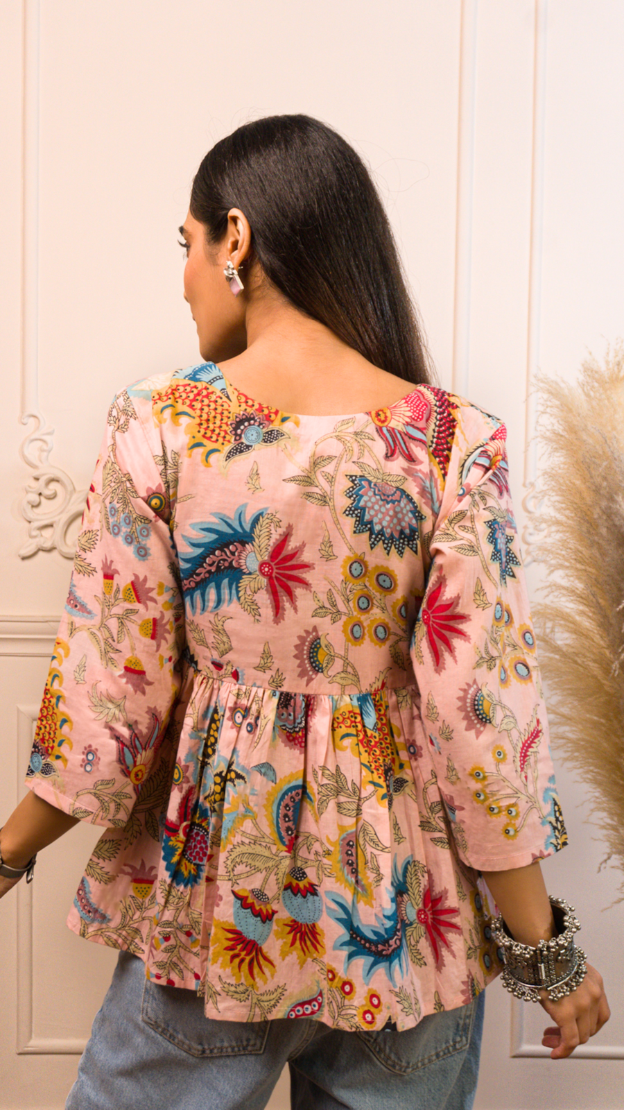 Cotton Peplum Top