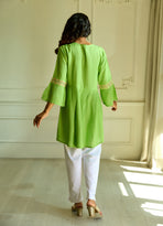 Pastel Green Embroidered Short Kurti