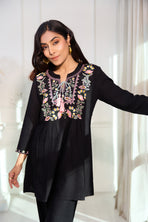 2 Piece Black Embroidered Co-Ord Set