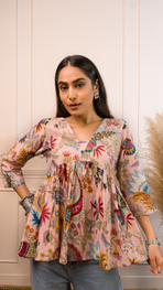 Cotton Peplum Top