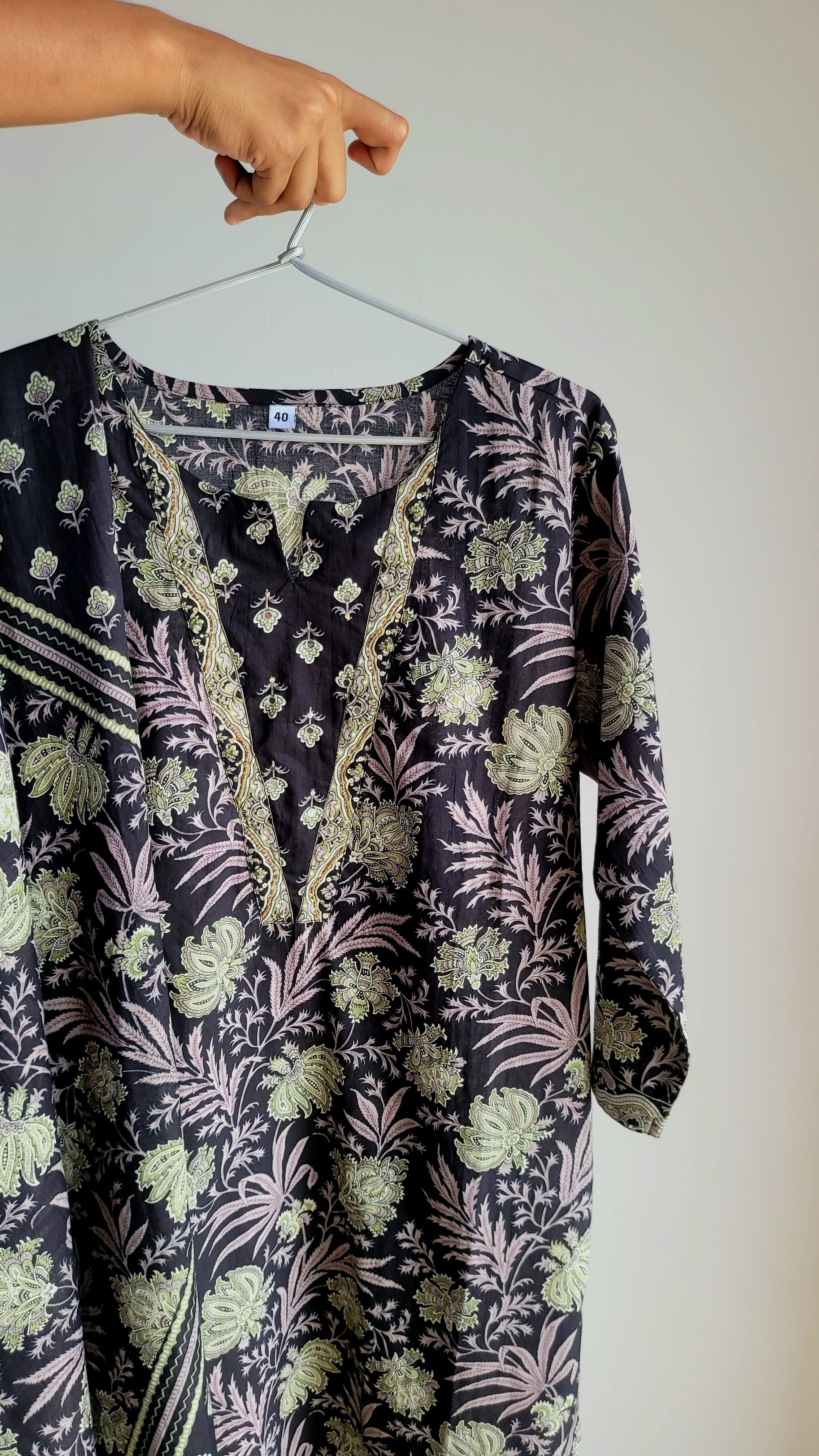 3 piece cotton printed suit