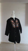 2 Piece Embroidered Black Co-Ord Set